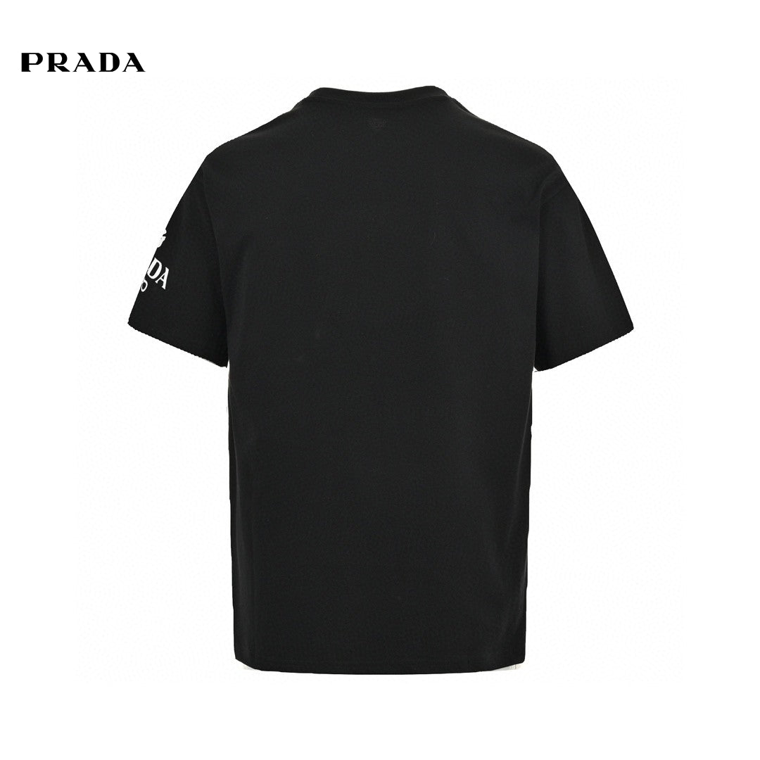 Chic Black Prada Logo Tee