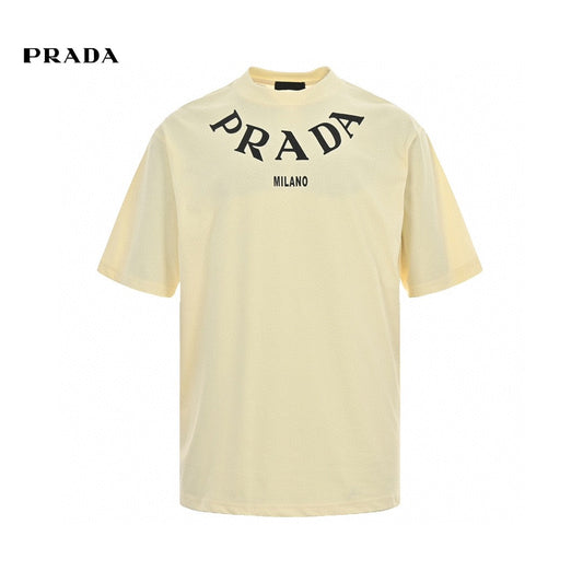 Chic Cream Prada T-Shirt with Statement Branding