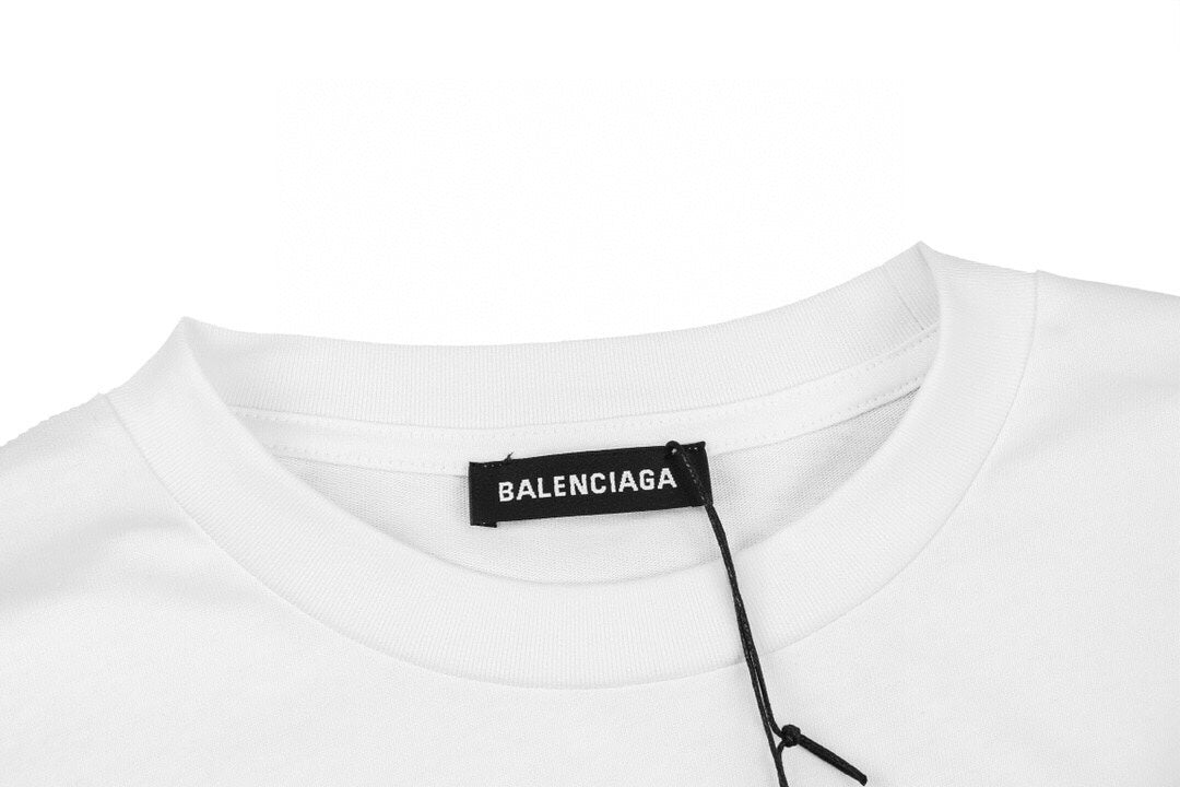 Balenciaga Wave Logo T-Shirt (White)