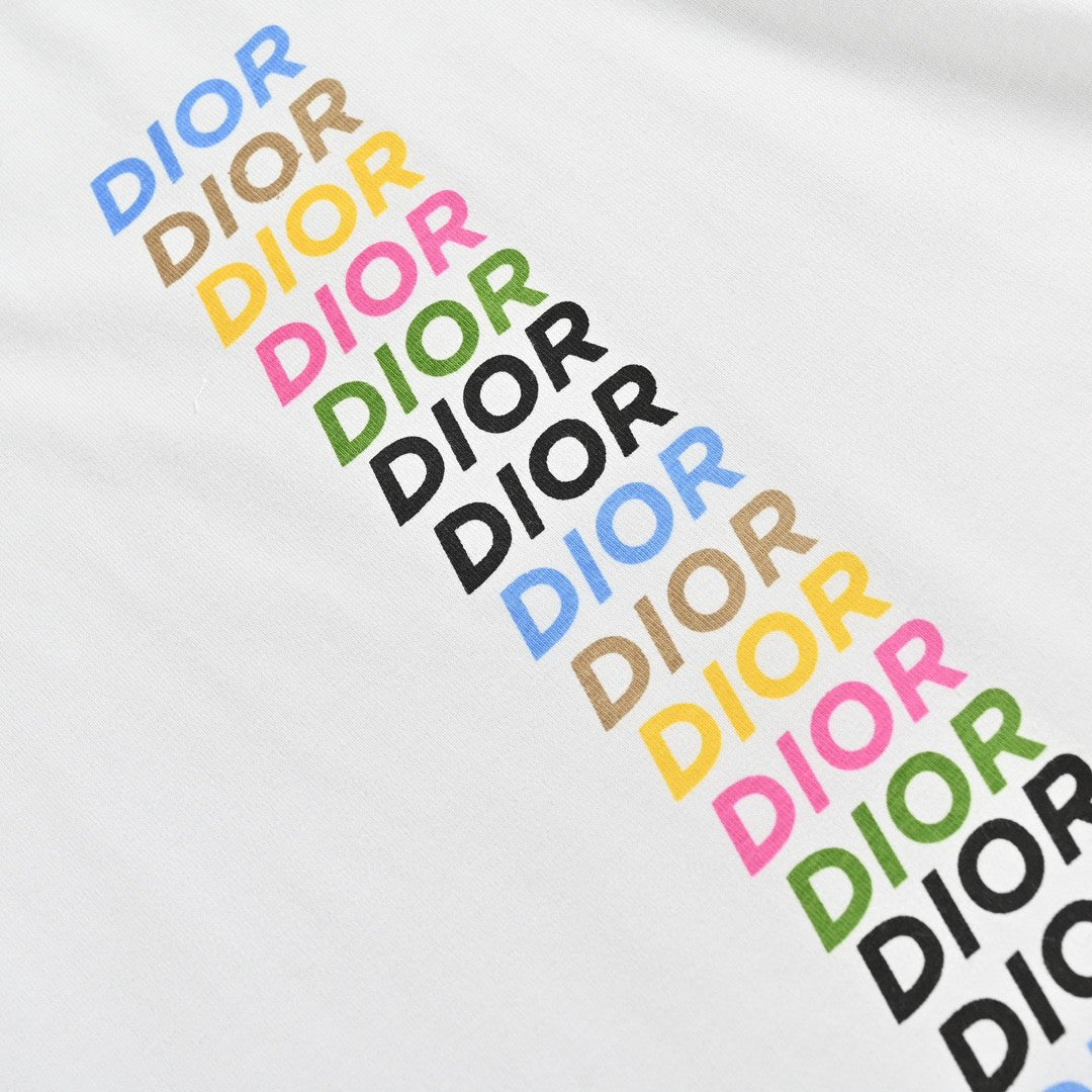 Dior T-Shirt - Multicolor Vertical Logo