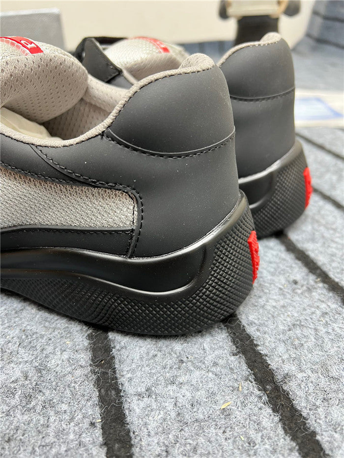 PRADA America's Cup Soft Rubber Sneakers in Black and Silver