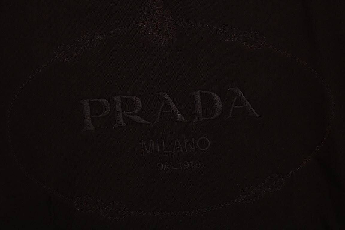 Sleek Prada Milano Black Hoodie for Effortless Style