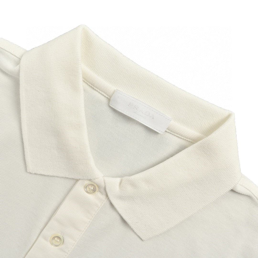 Timeless Elegance: Prada Classic White Polo Shirt