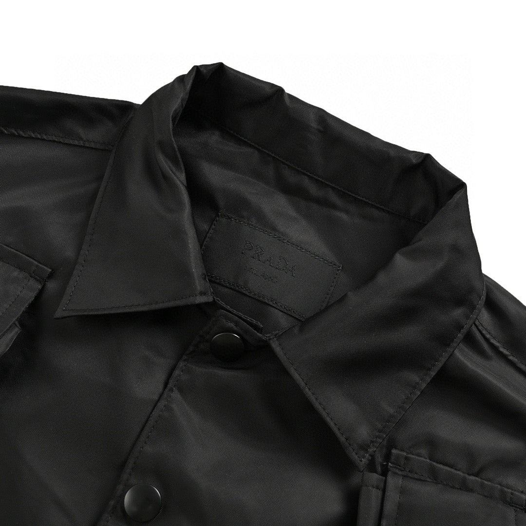 Chic Black Military-Inspired Jacket by Prada