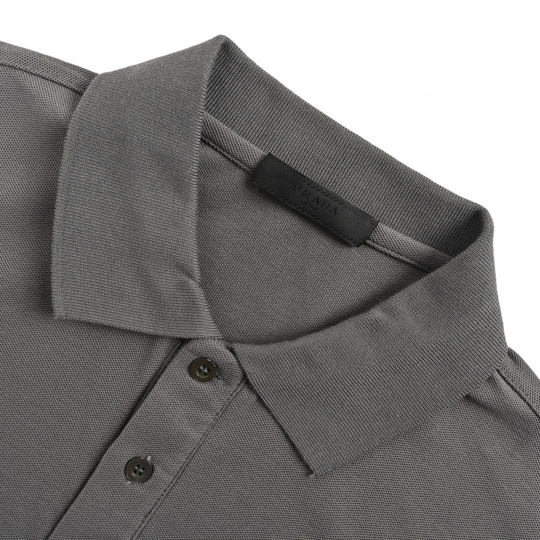 Timeless Grey Polo Shirt by Prada