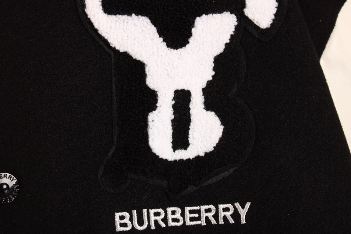 Burberry Varsity Jacket - Black and White