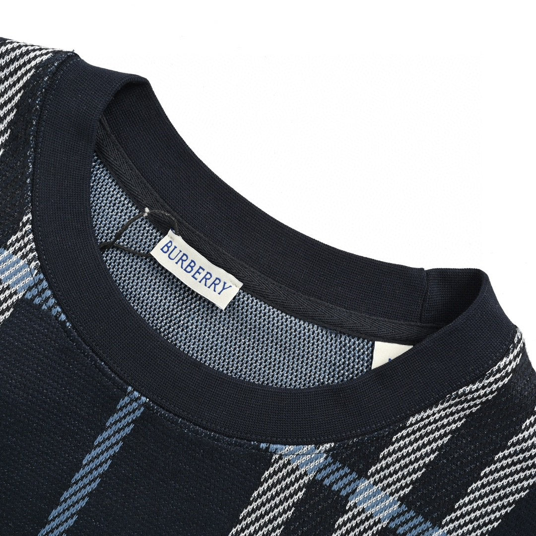 Burberry Navy Check T-Shirt