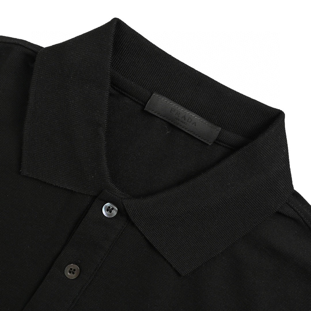 Timeless Prada Black Polo Shirt for Effortless Elegance