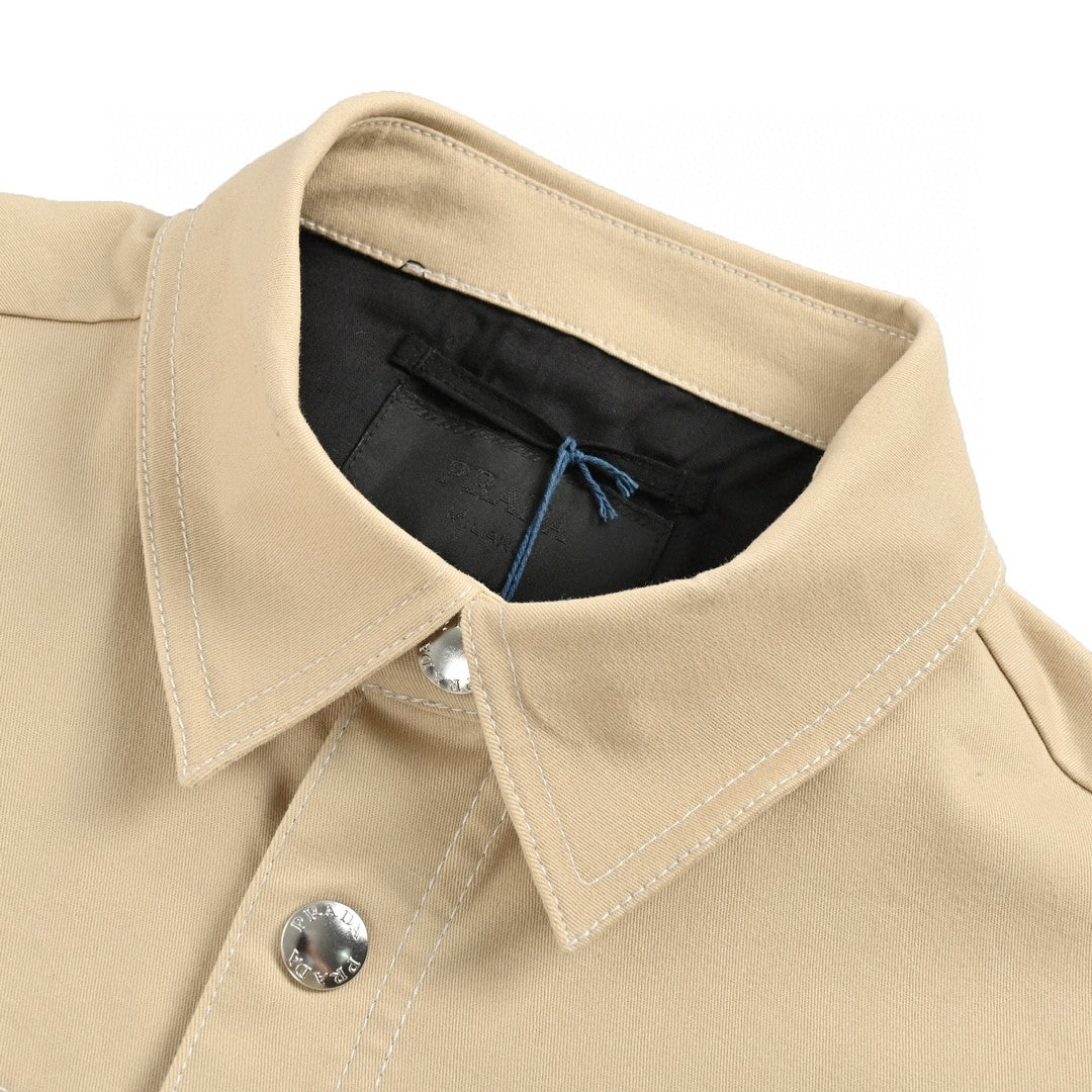 Chic Beige Button-Up Shirt by Prada