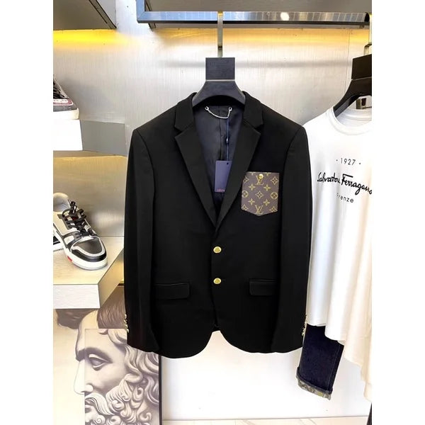 LOUIS VUITTON || Men's Stylish Letter Embroidery Long Sleeve Suit Blazers