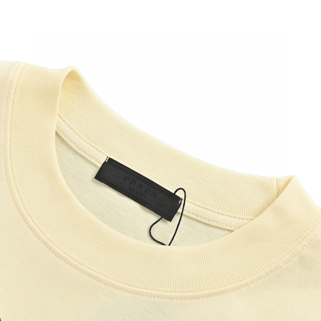 Chic Cream Prada T-Shirt with Statement Branding