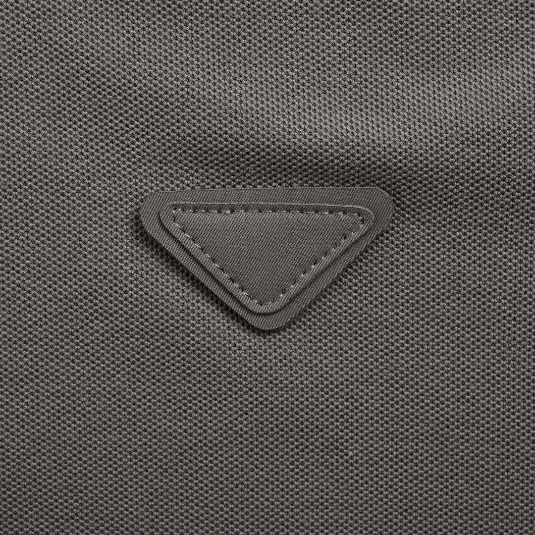 Timeless Grey Polo Shirt by Prada