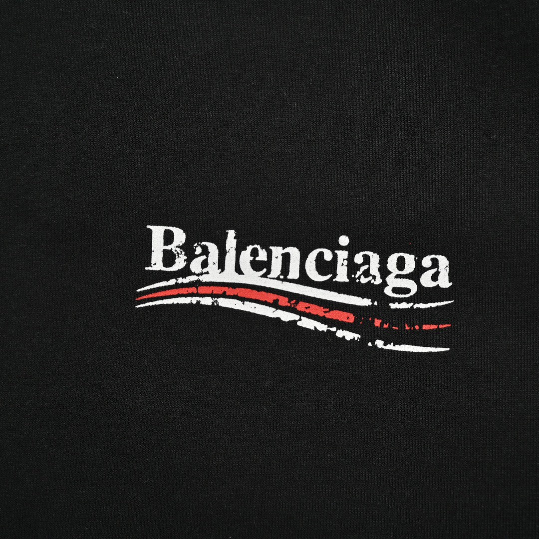 Balenciaga Political Campaign T-Shirt (Black)