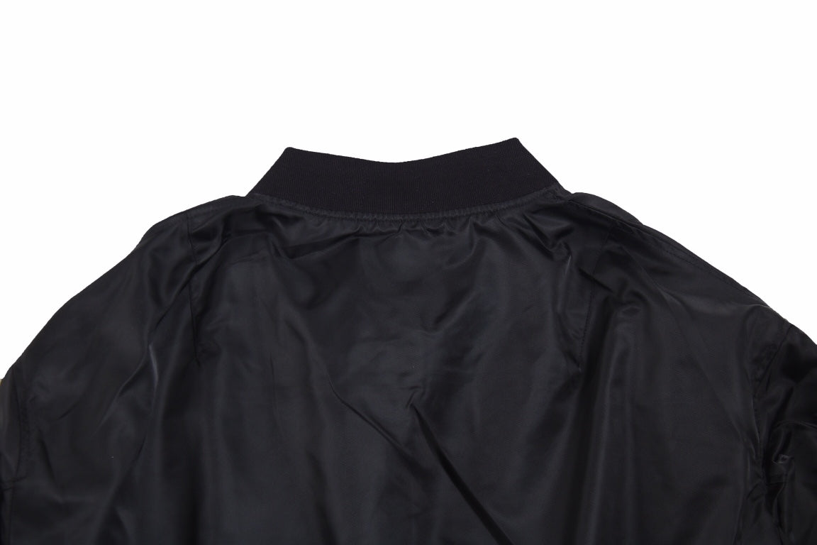 Sleek Prada Black Bomber Jacket for a Stylish Edge