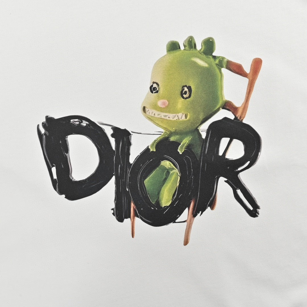 Dior Green Monster Graphic T-Shirt