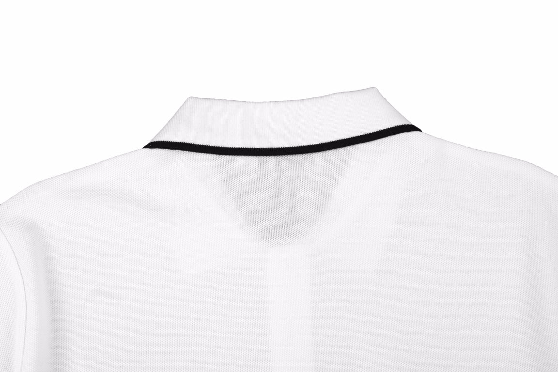 Burberry Textured Polo Shirt in White