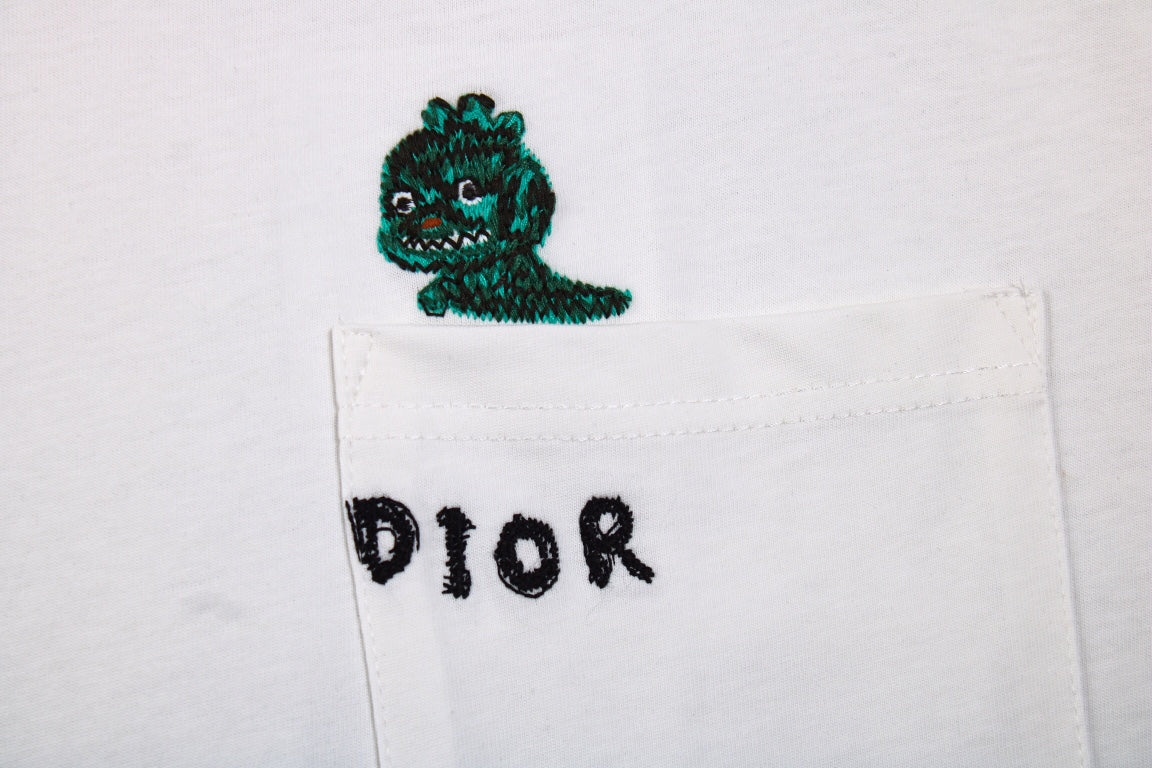 Dior Embroidered Lizard T-Shirt - White