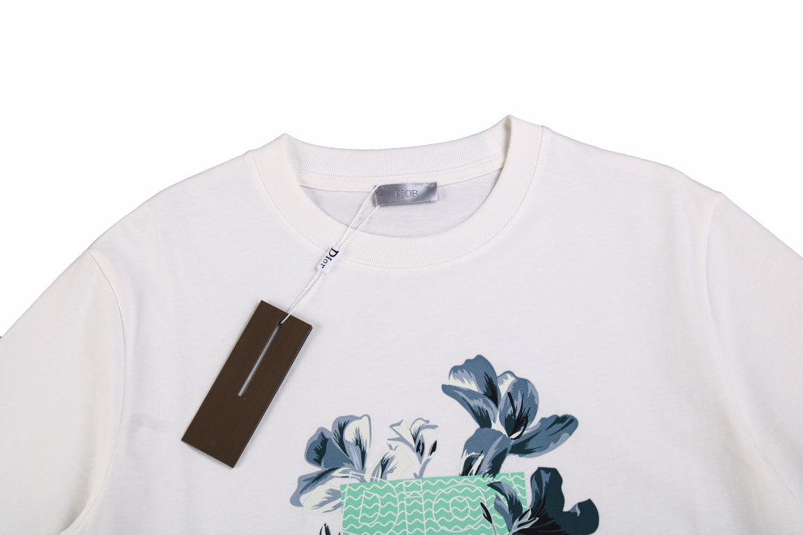 Dior T-Shirt with Floral Graphic Design