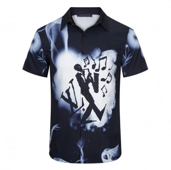 LOUIS VUITTON || Silk Short Sleeves Logo Luxury Shirts