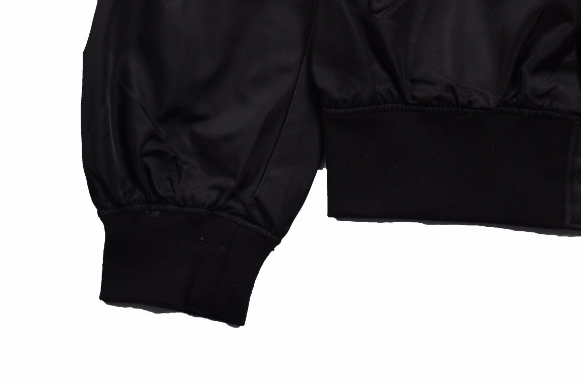 Sleek Prada Black Bomber Jacket for a Stylish Edge