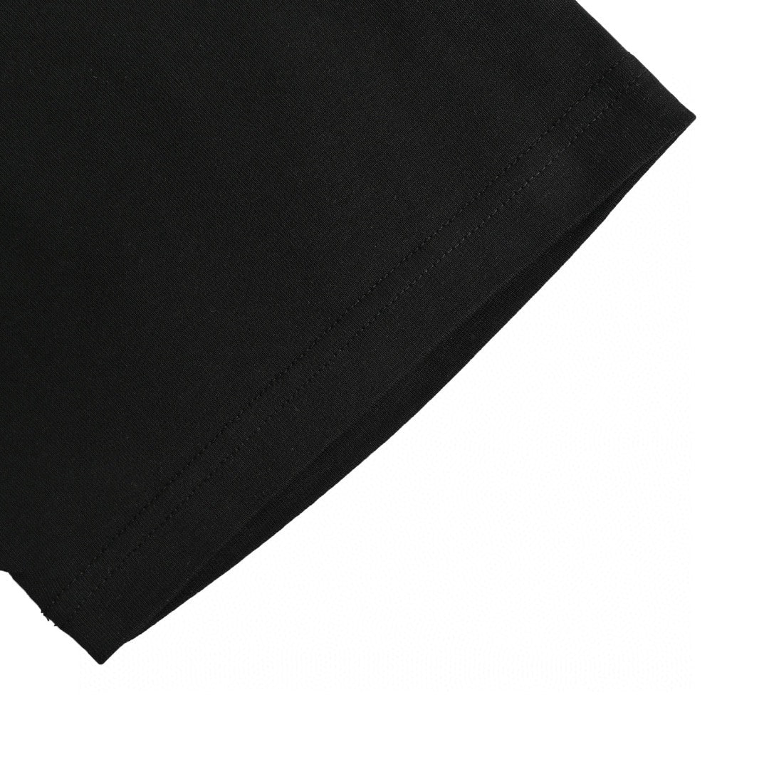 Stylish Black T-Shirt by Prada Featuring a Chic Geometric Pocket Detail