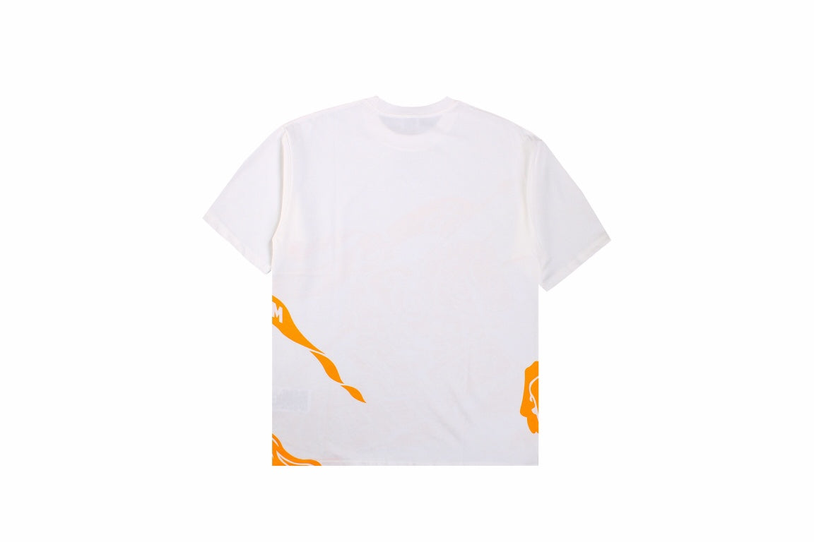 Burberry Knight Print T-Shirt - White and Orange