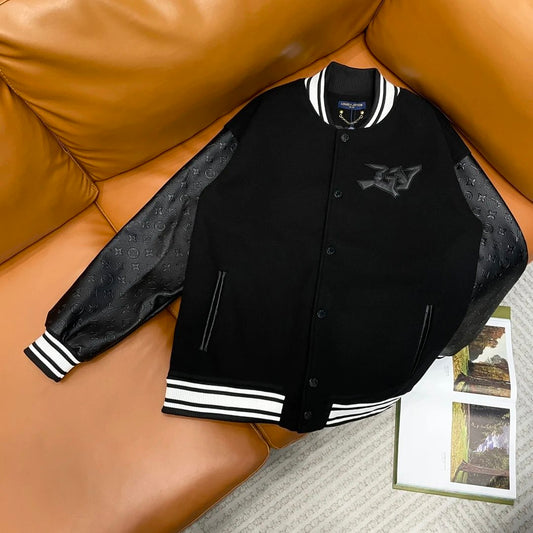 ✨ Louis Vuitton Black Varsity Jacket #05 ✨