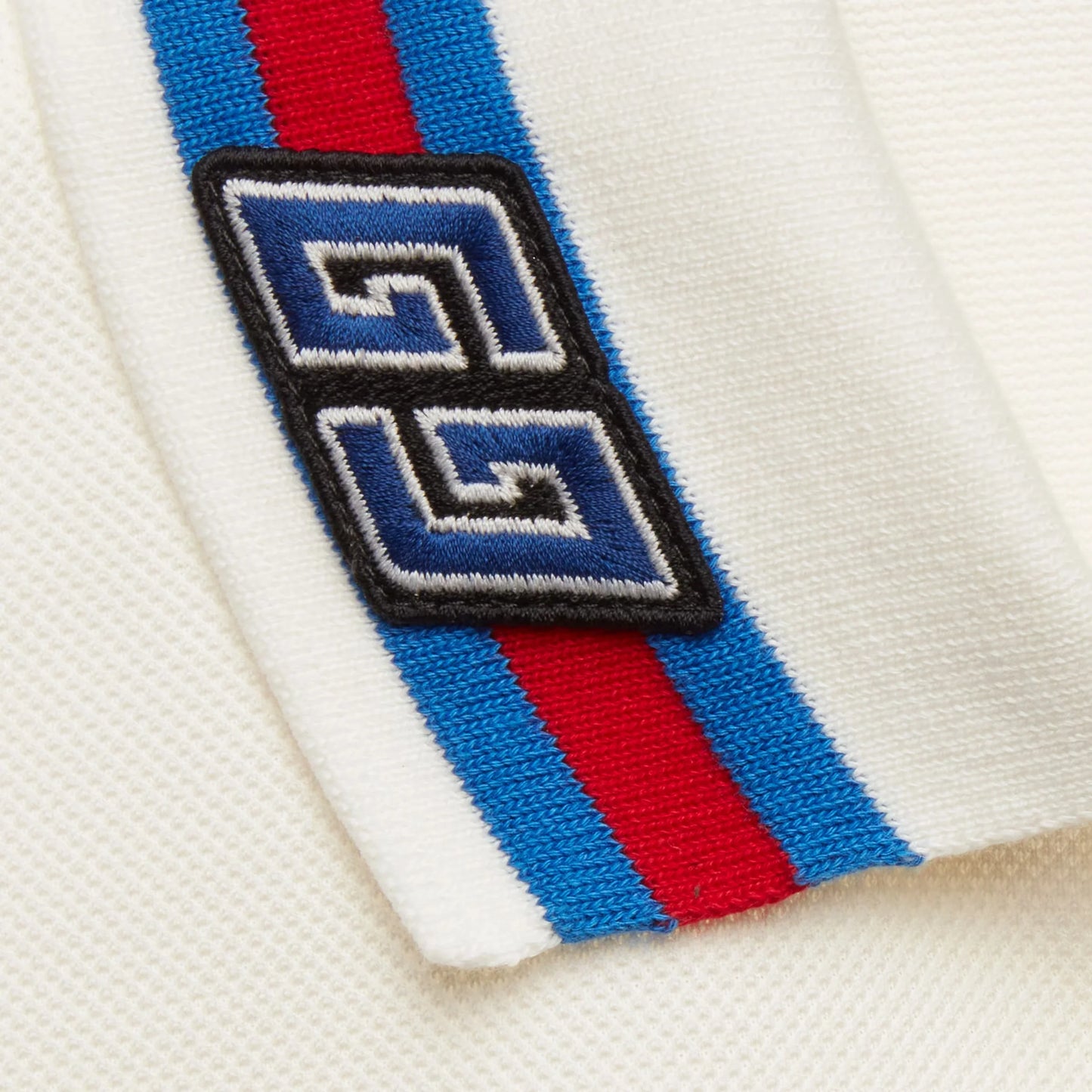 GUCCI || Cotton Piquet Polo T-Shirt With Square GG