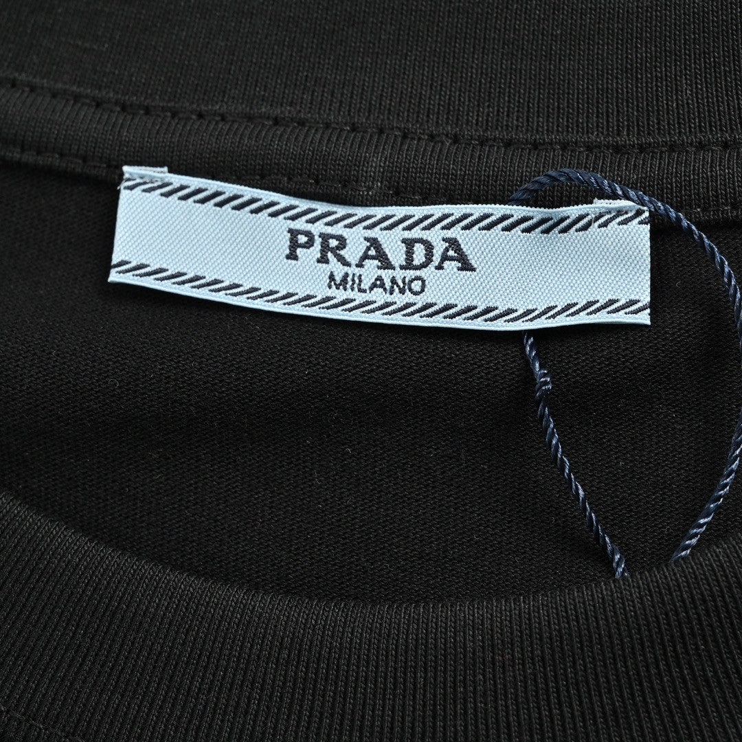 Chic Prada Milano Black Logo Tee