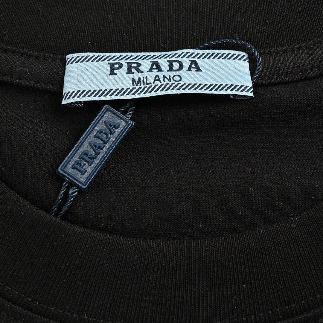 Stylish Prada Milano Black Logo Tee