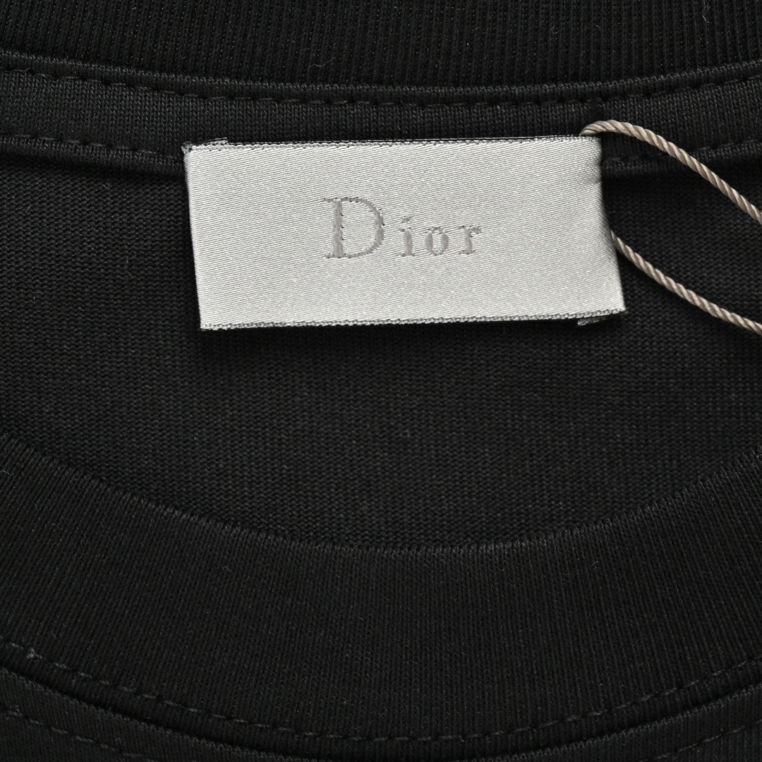 Dior Multicolor Logo Black T-Shirt