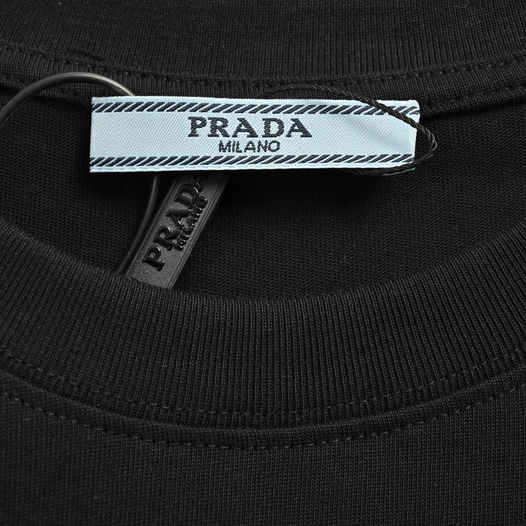 Chic Black Prada Logo Tee