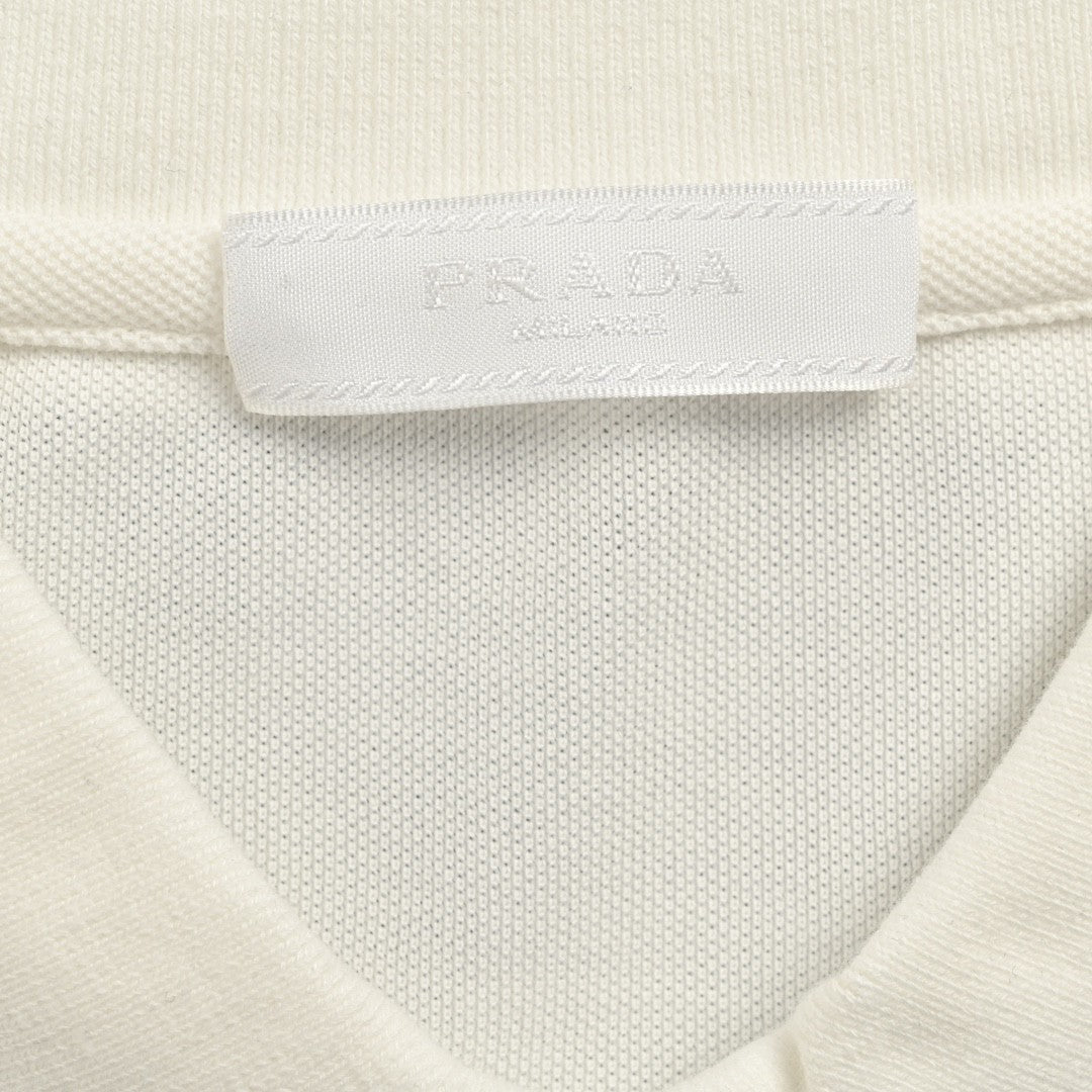 Timeless Elegance: Prada Classic White Polo Shirt