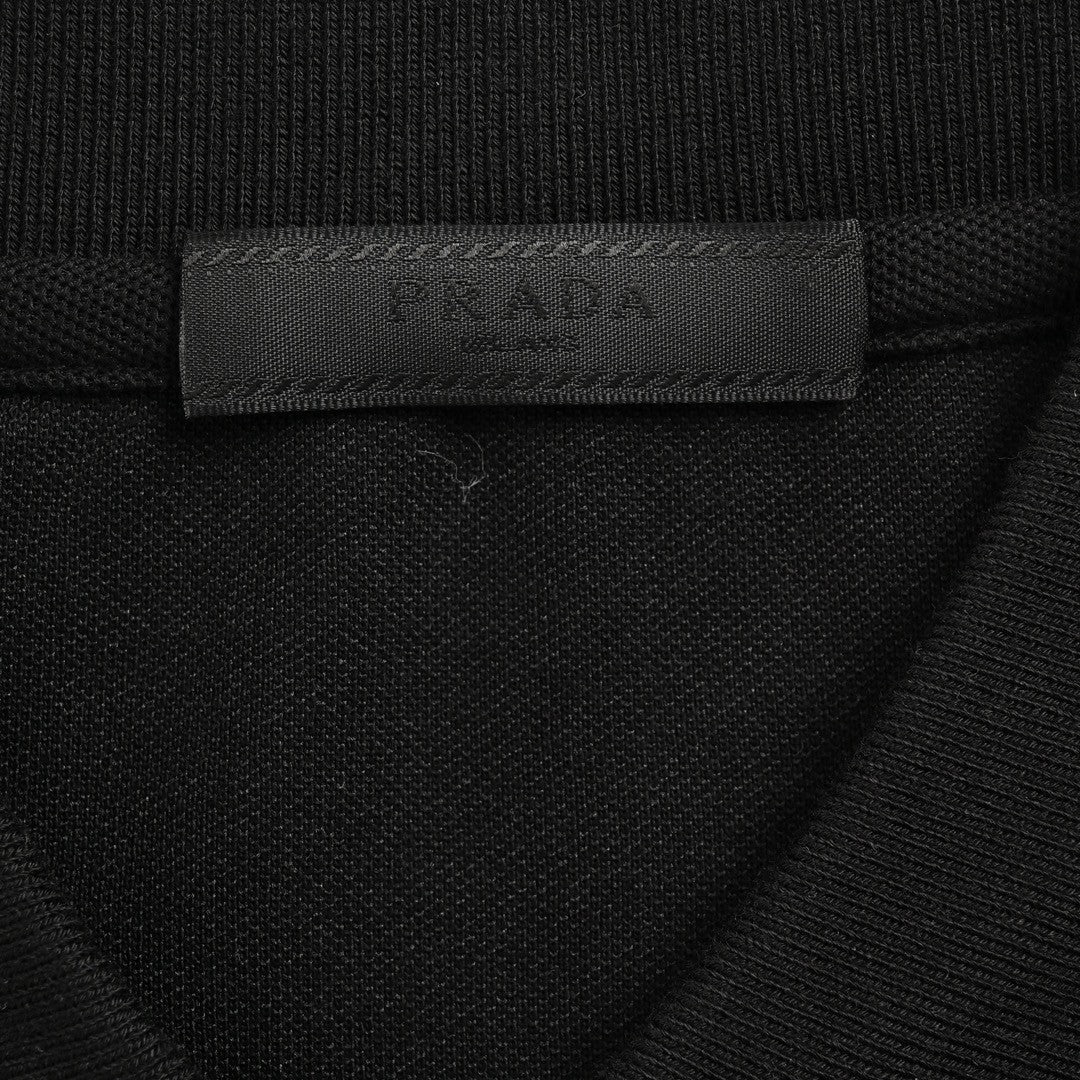 Timeless Prada Black Polo Shirt for Effortless Elegance