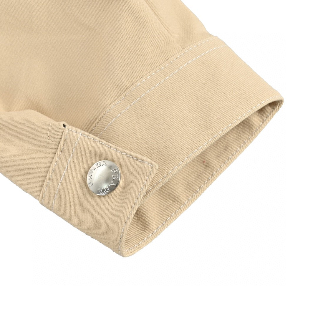 Chic Beige Button-Up Shirt by Prada