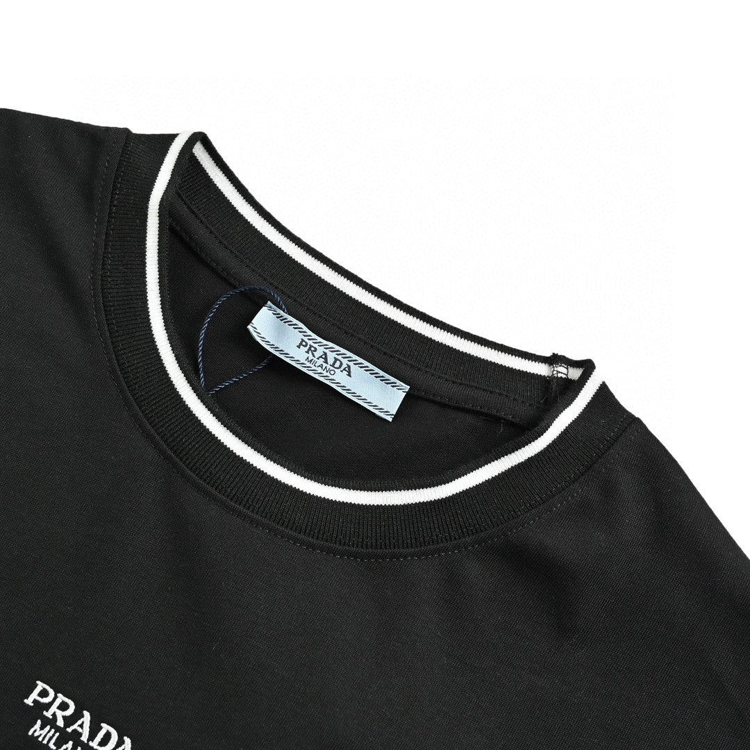 Elegant Black PRADA MILANO T-Shirt