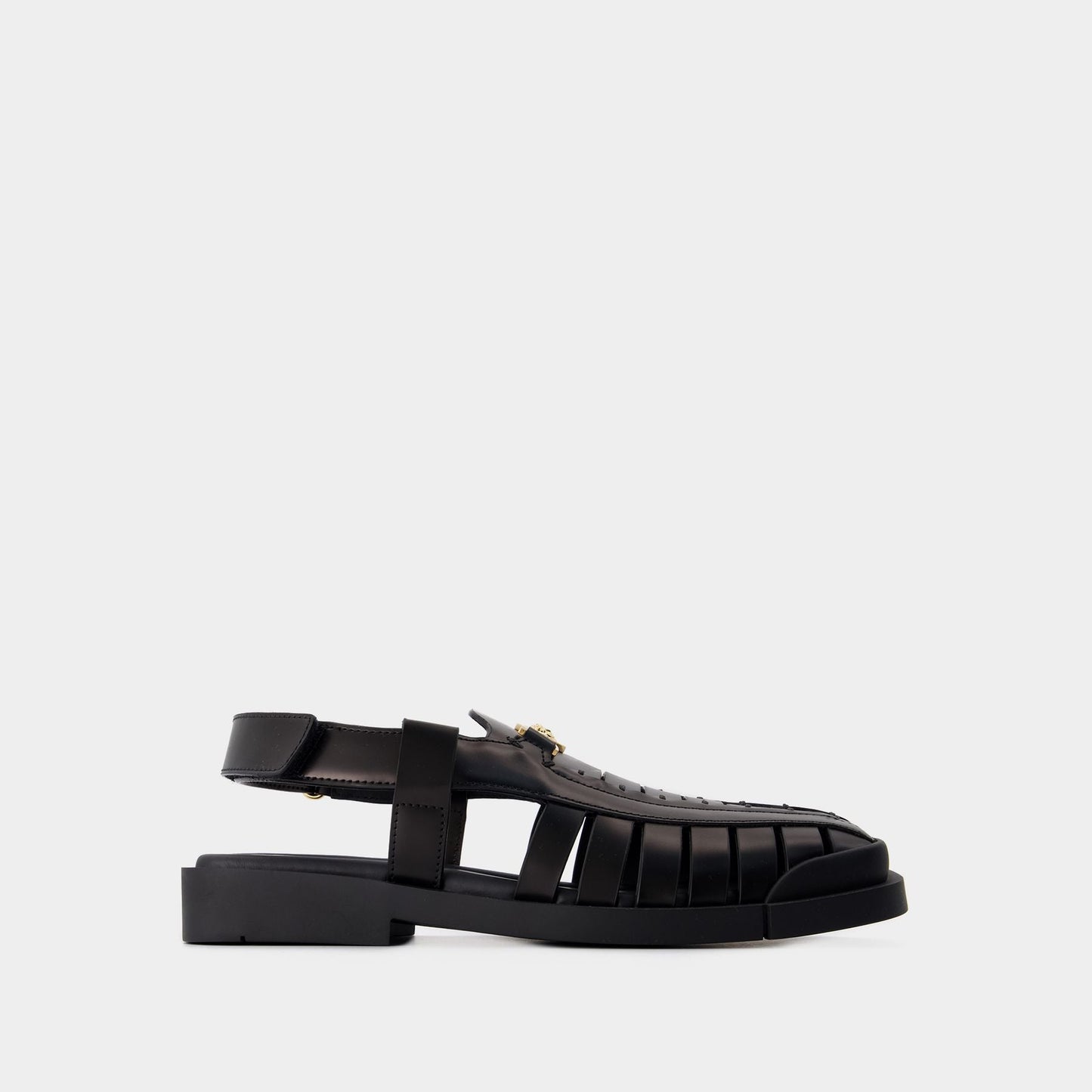 Sandals - Versace - Leather - Black