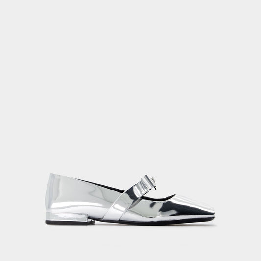 T.20 Ballerinas - Versace - Leather - Silver