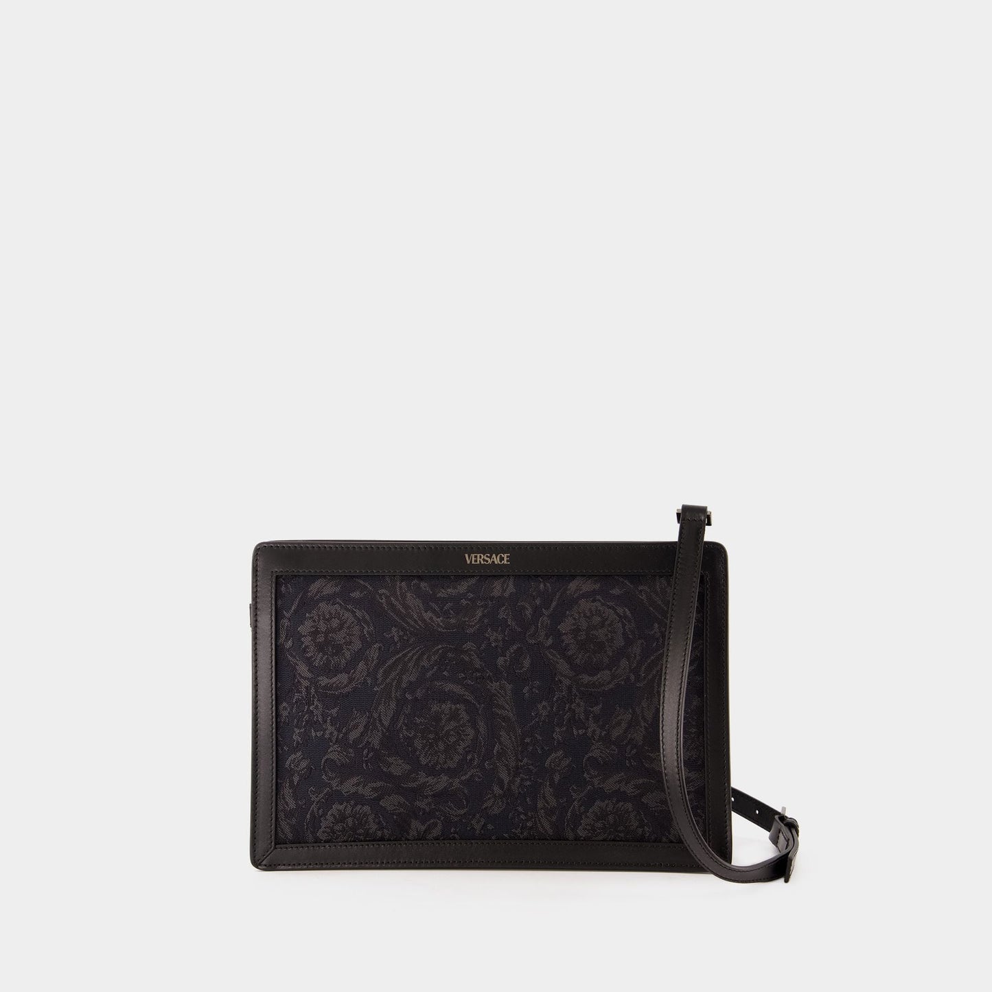 Athena Purse - Versace - Leather - Black