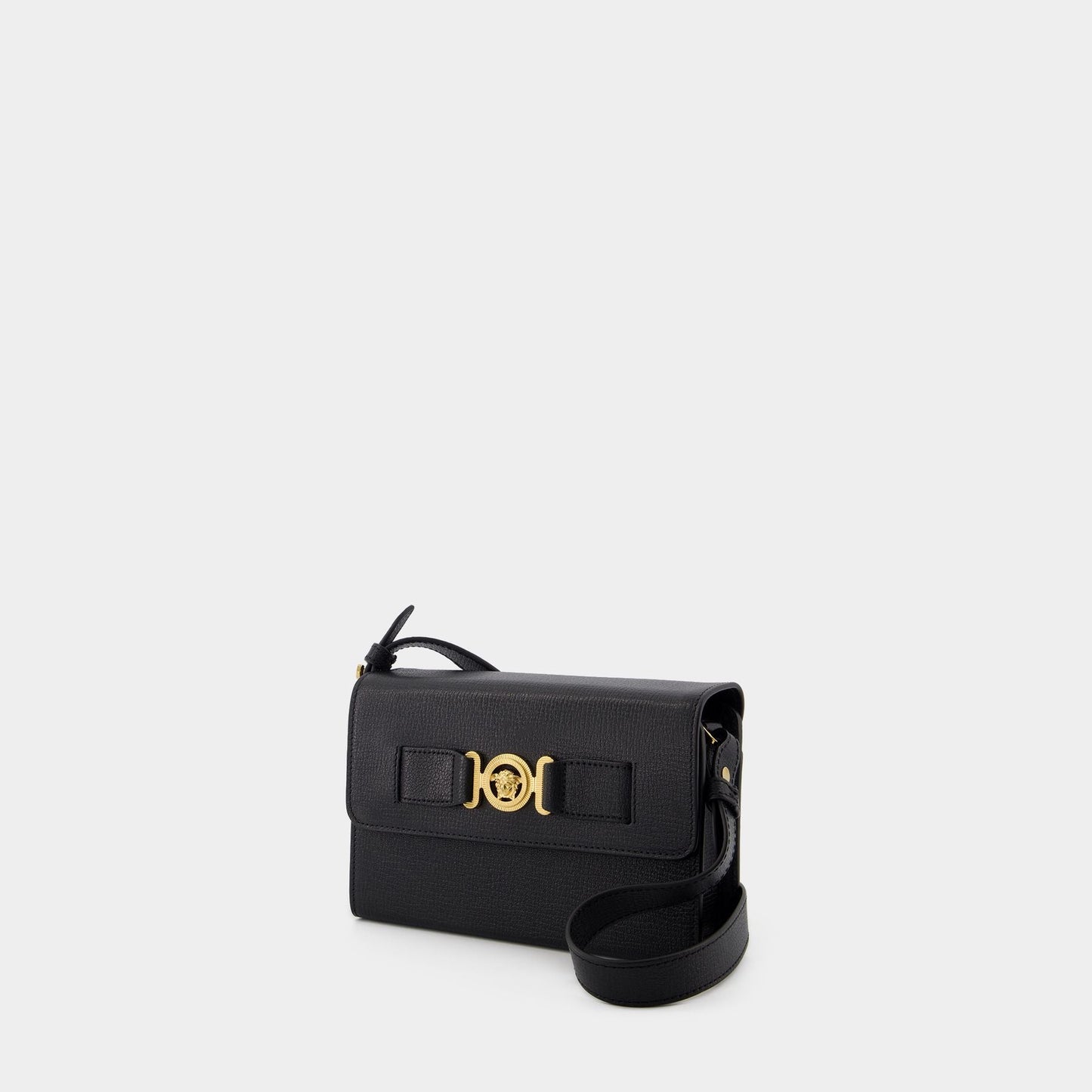 Medusa Biggie Clutch - Versace - Leather - Black