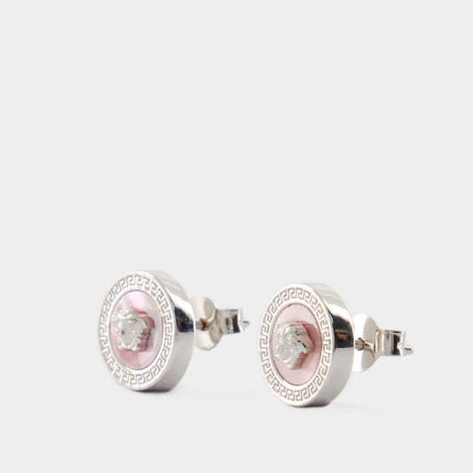 Icon Earrings - Versace - Metal - Pink