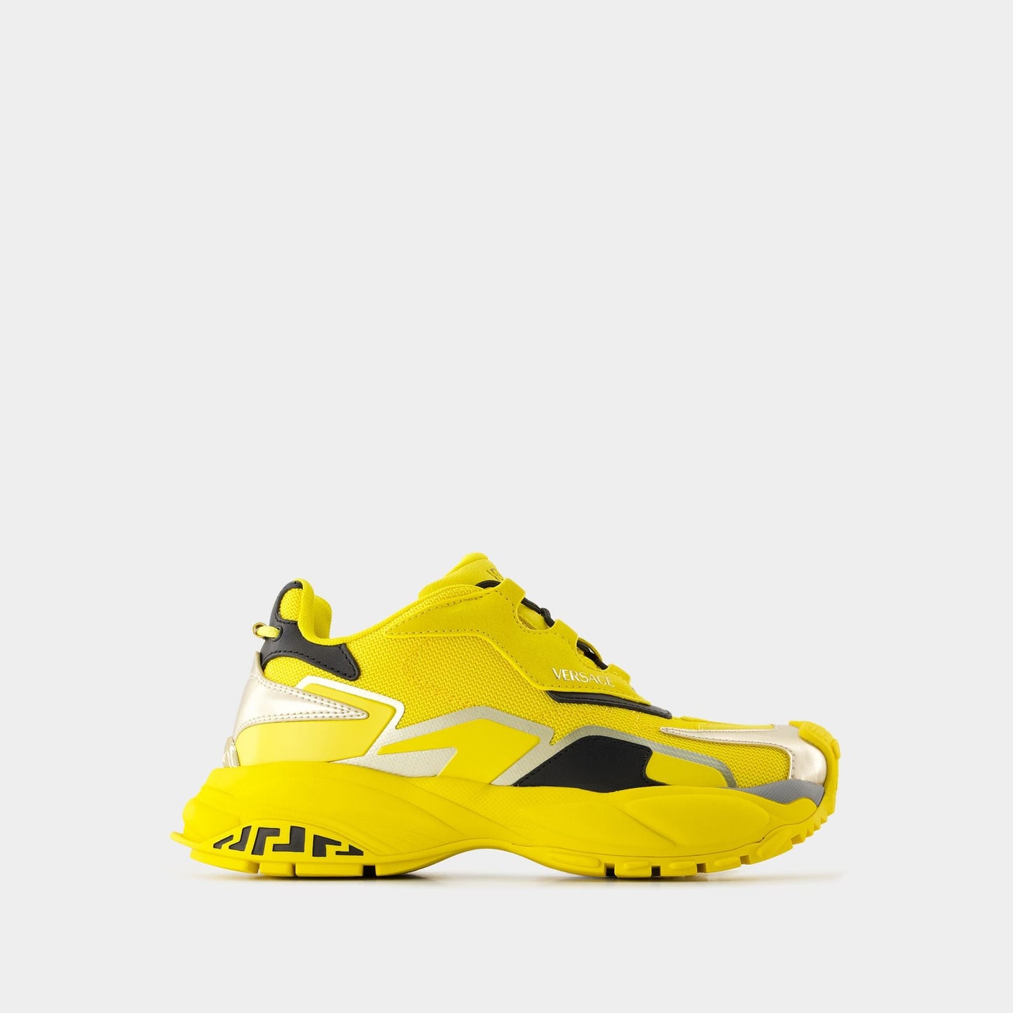 Low Top Sneakers - Versace - Leather - Yellow