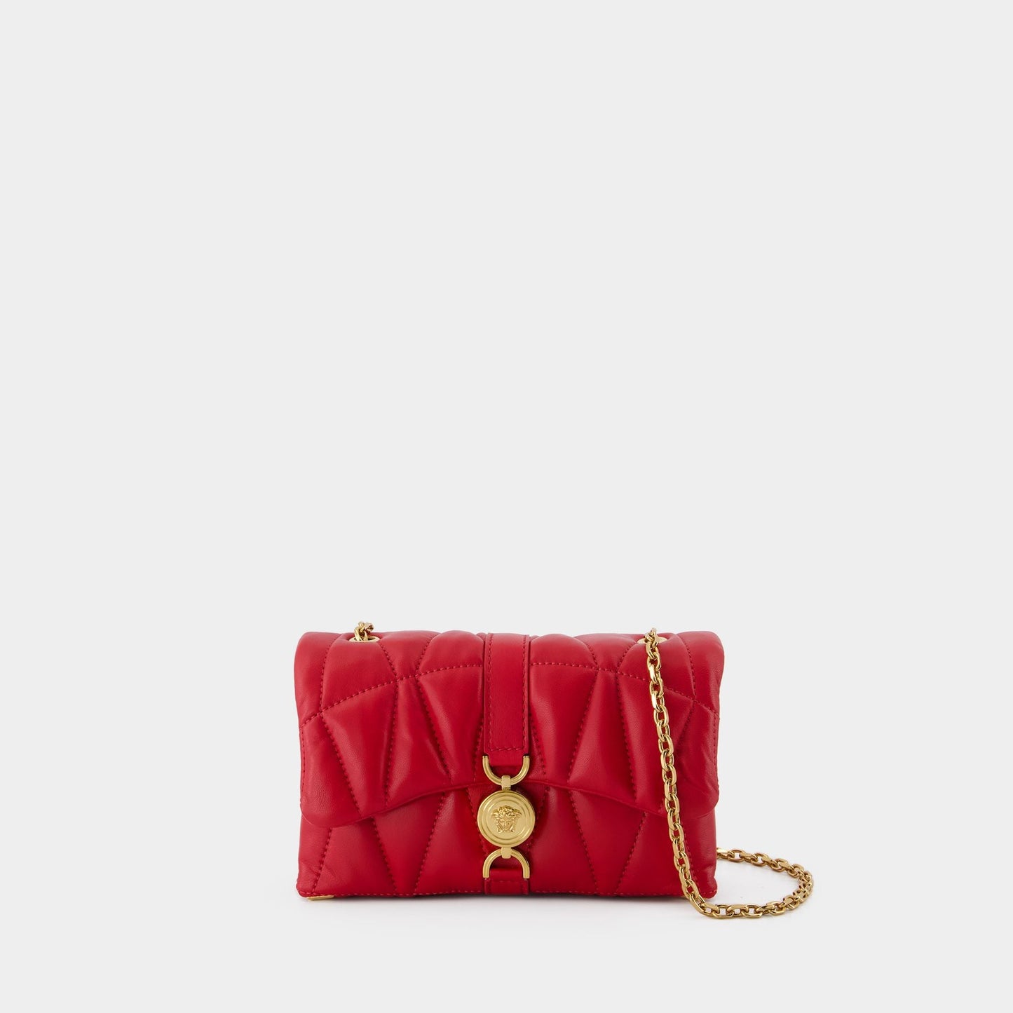 Kleio Mini Shoulder Bag - Versace - Leather - Red