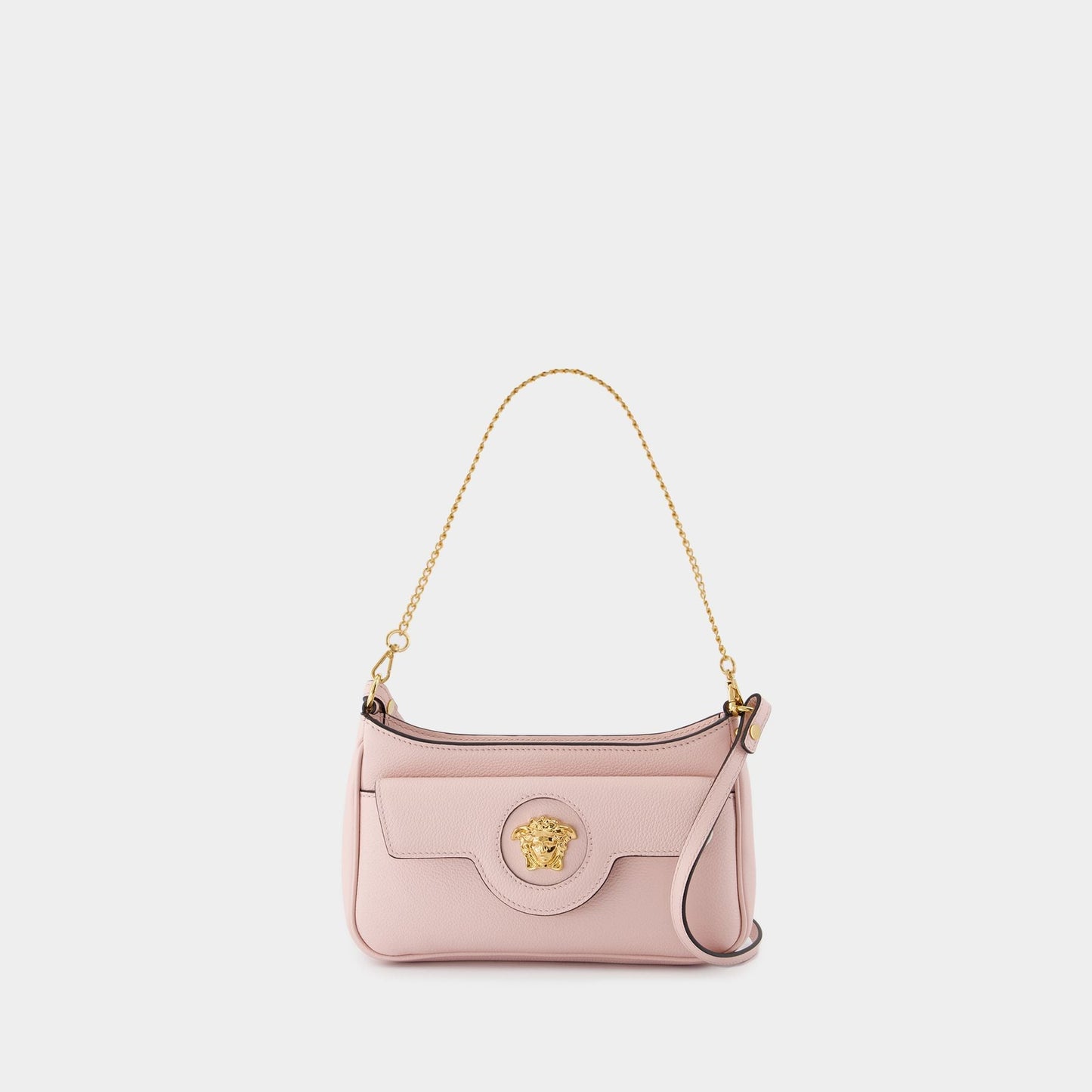 Mini Vitello Shoulder Bag - Versace - Leather - Pink