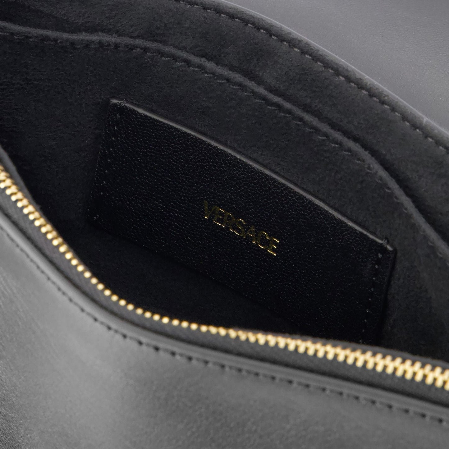 Mini Shoulder Bag - Versace - Leather - Black