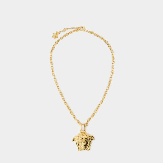 Medusa Necklace - Versace - Metal - Gold