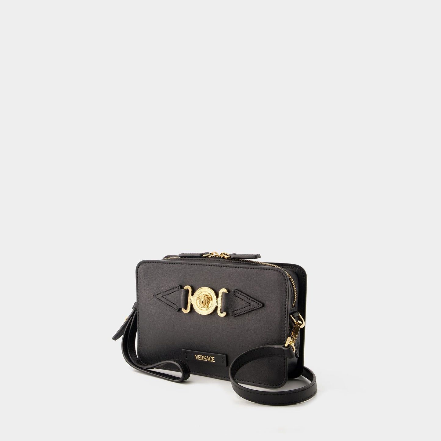 Medusa Biggie Camera Bag - Versace - Leather - Black