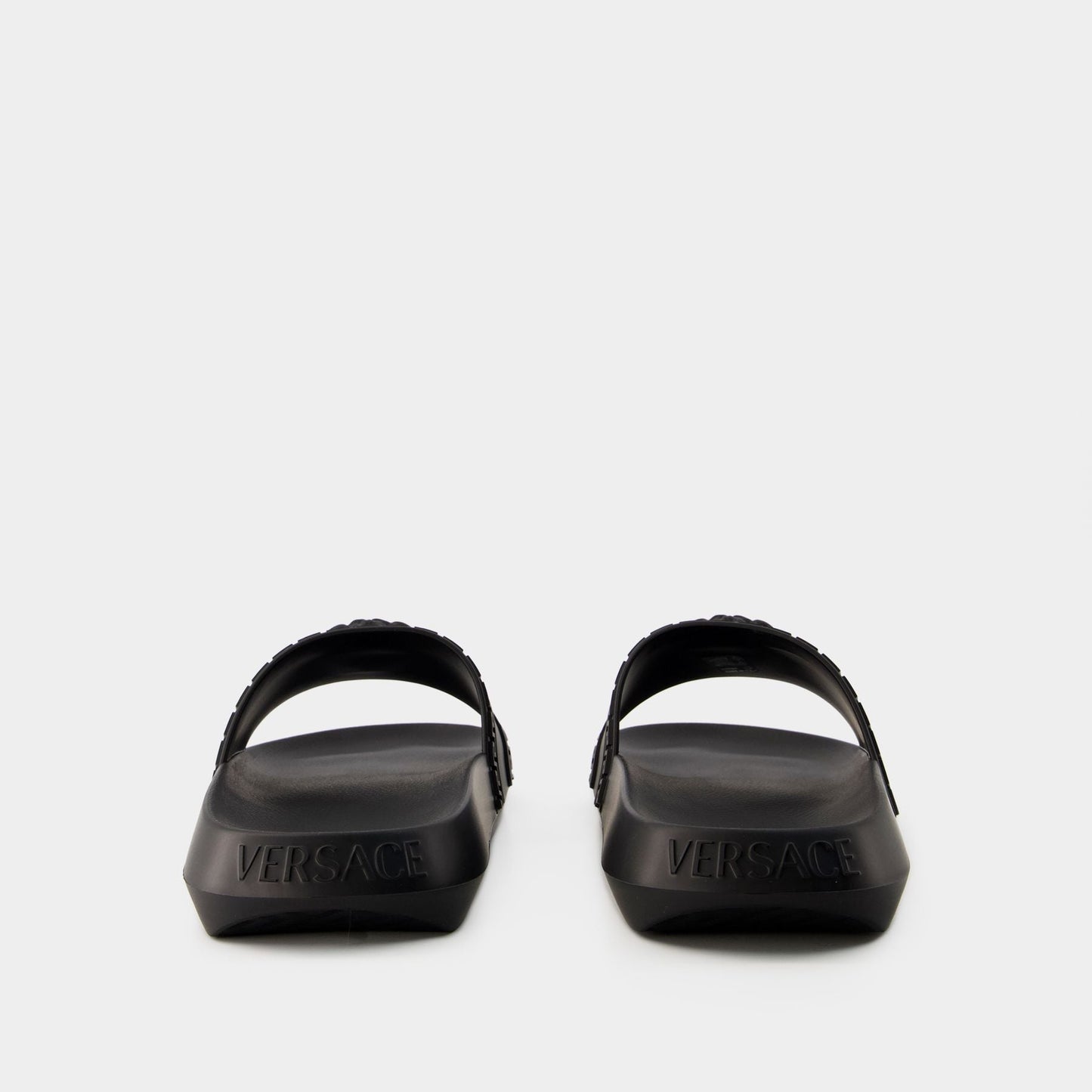 Palazzo Slides - Versace - Rubber - Black