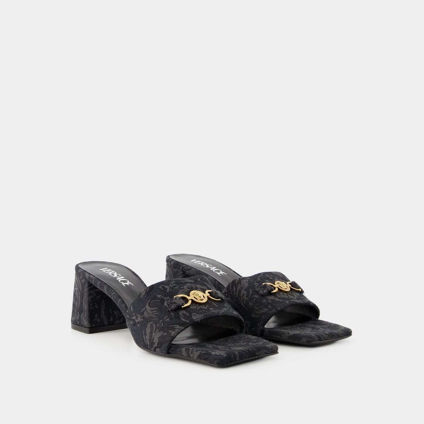 Medusa 95-Day Slides - Versace - Canvas - Black