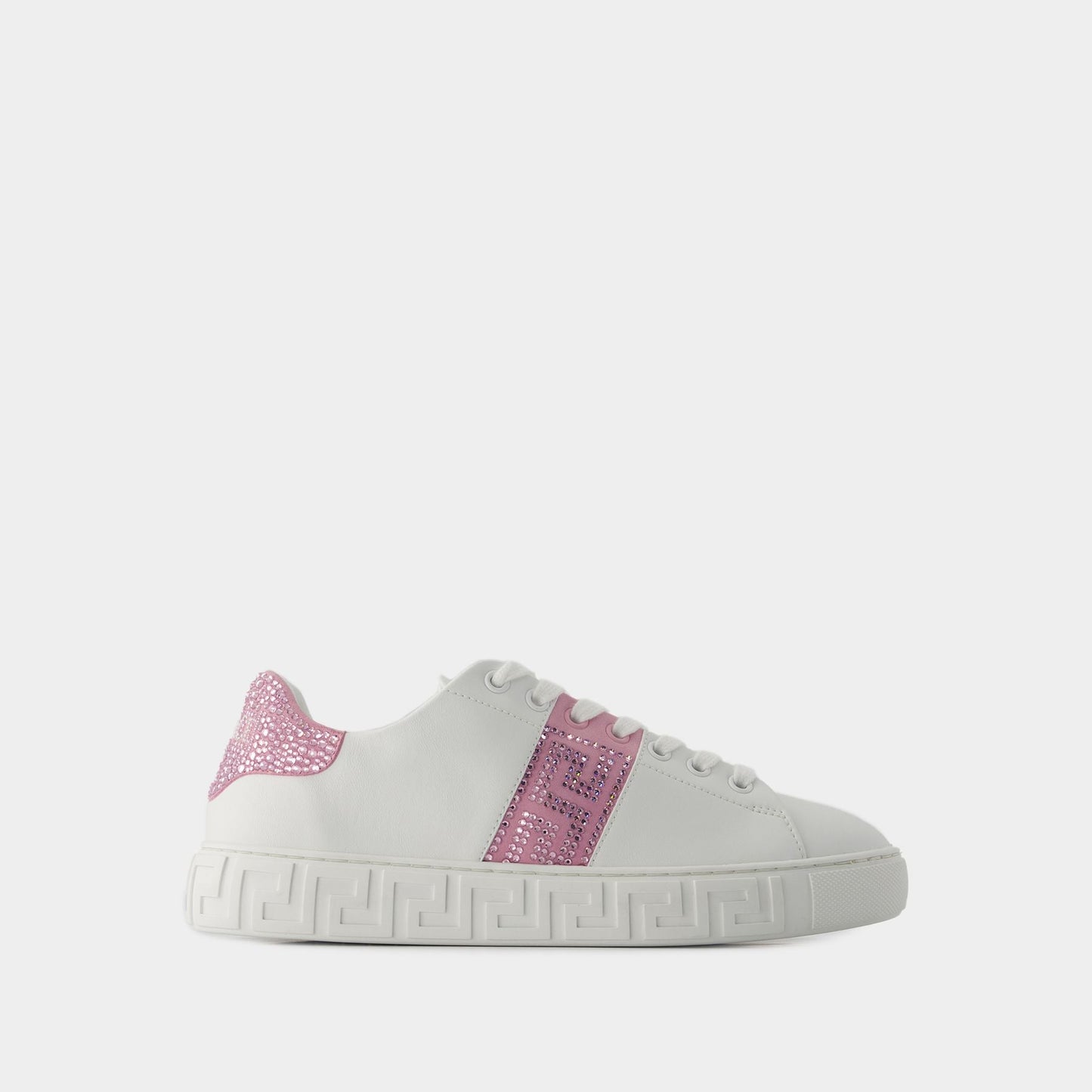 La Greca Sneakers - Versace - Leather - White/Pink